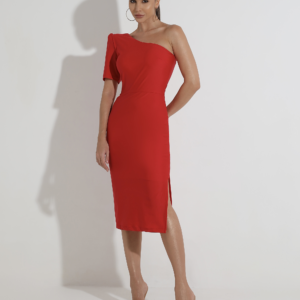 Red One-Shoulder Dress